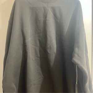 Essentials Men's Charcoal Crewneck Sweater